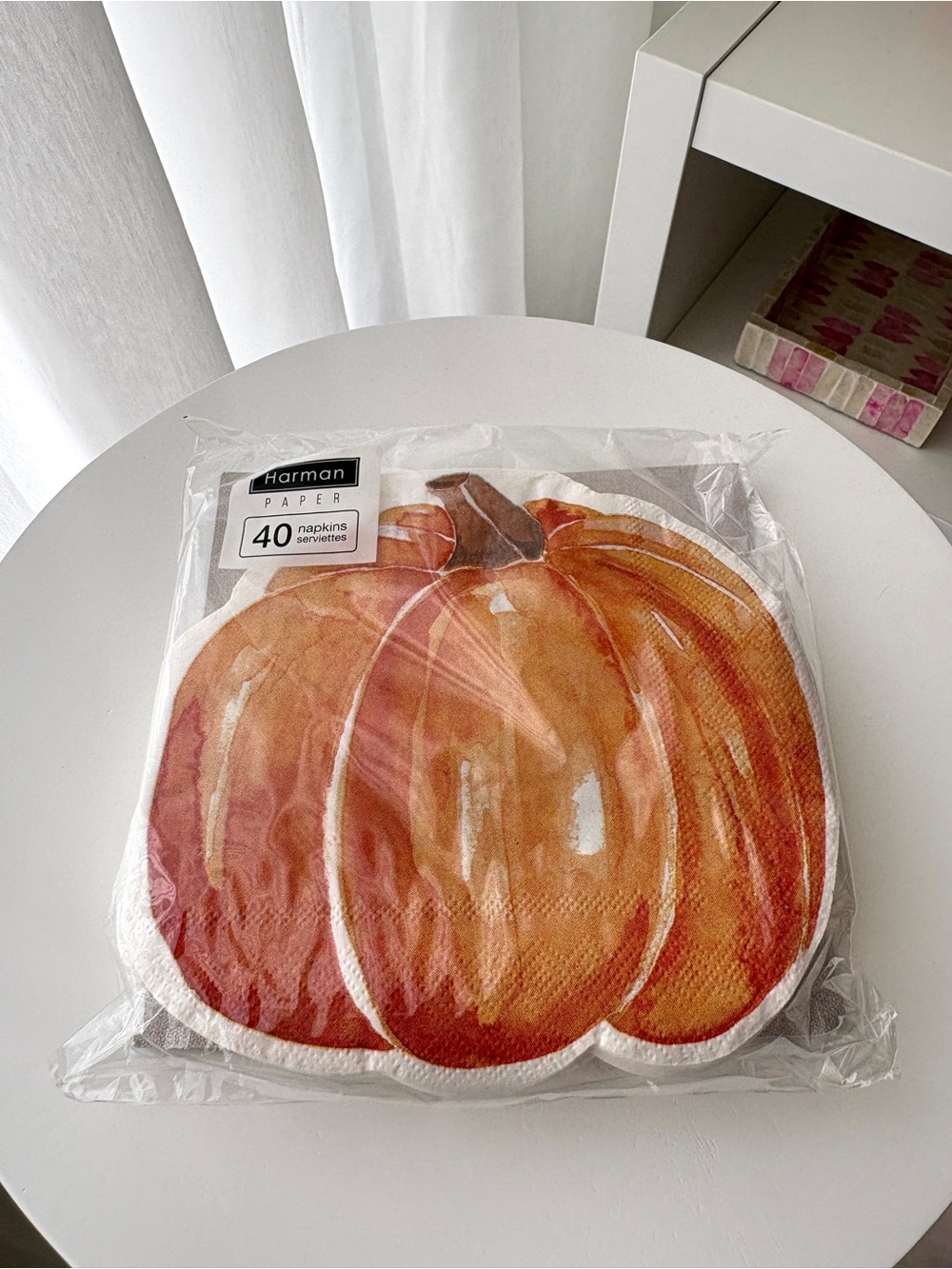 Pumpkin Shaped Paper Napkins (Set of 40)